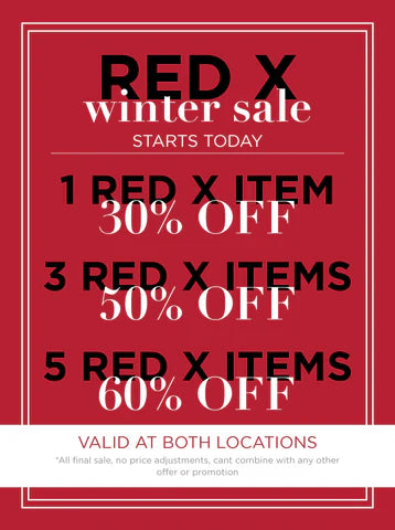Red X Winter Sale In Store Now!