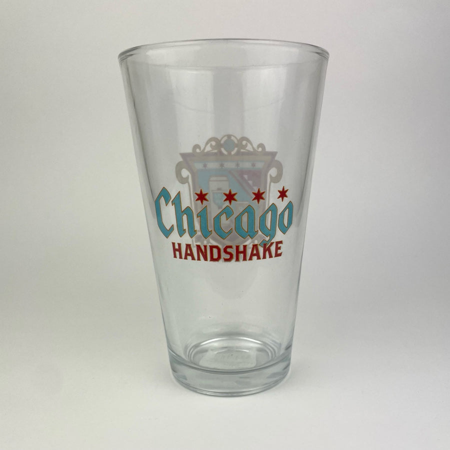 Chicago Handshake Pint Glass