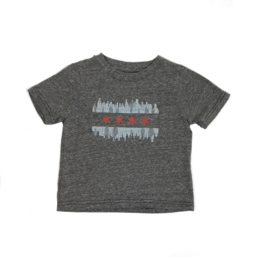 Chicago Skyline Flag Youth Tee
