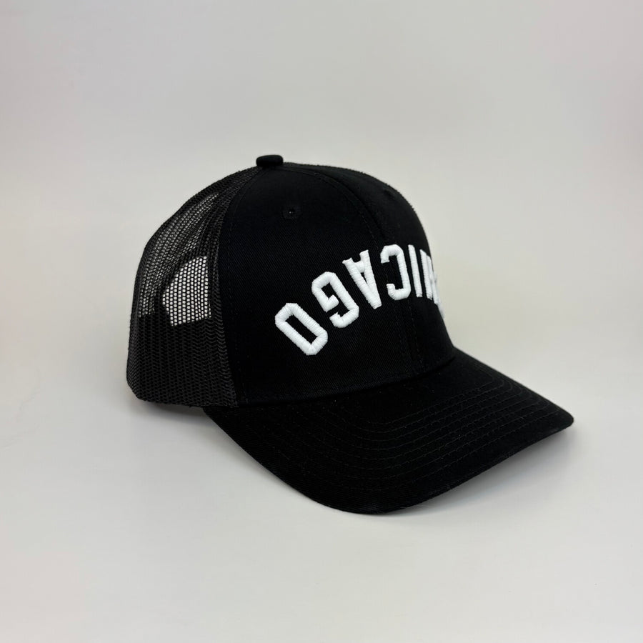 Backwards Chicago Trucker Hat