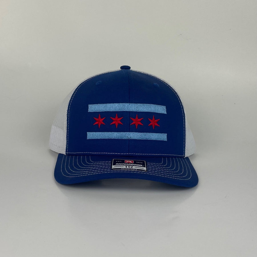 Chicago Flag Stitched Trucker Hat