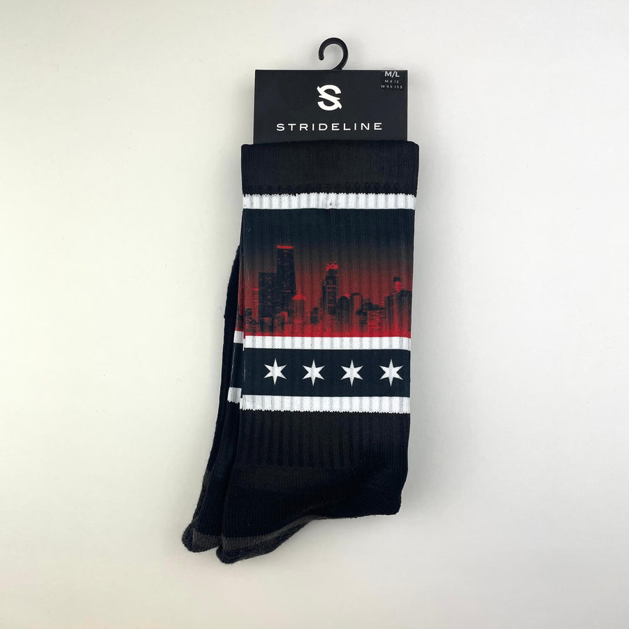 Chicago Skyline Flag Socks