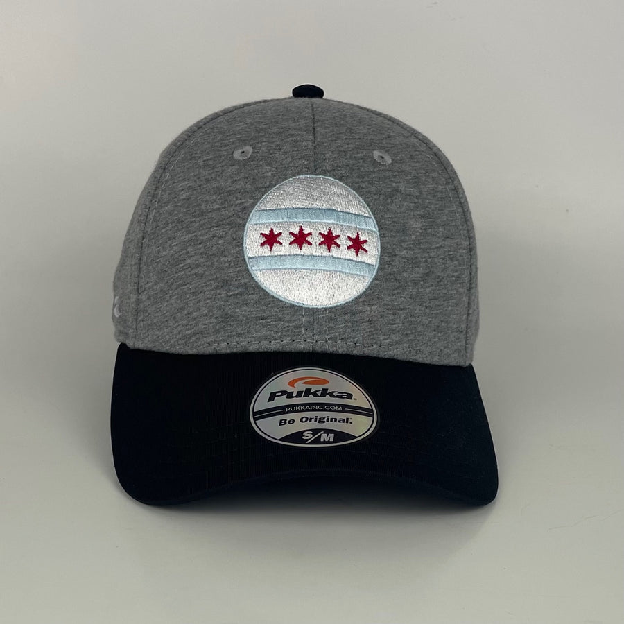 Chicago Flag Stitched Fitted Hat