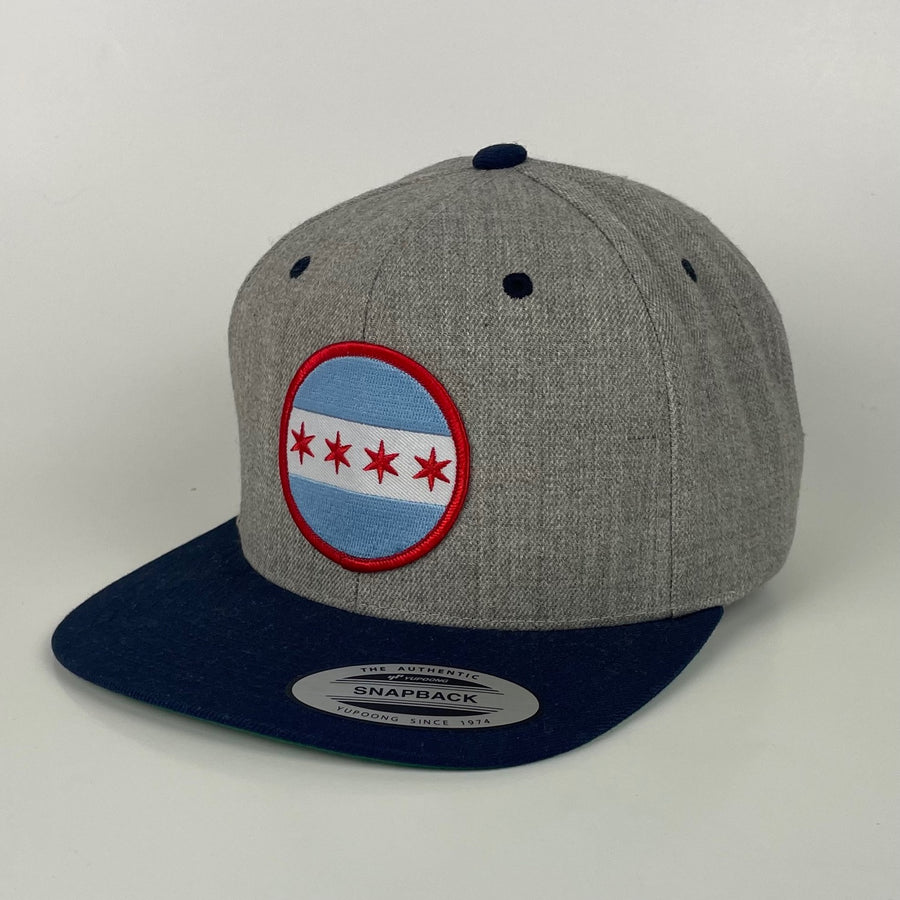 Chicago Flag Flat Bill Snapback Hat