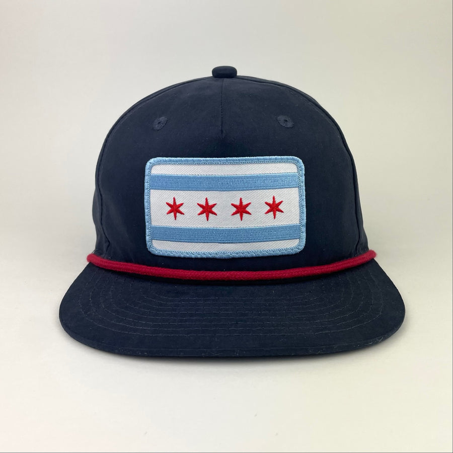 Chicago Flag Patch Flat Brim Hat