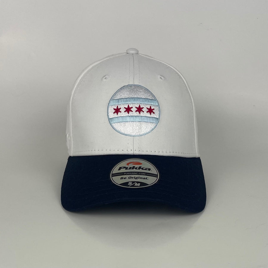 Chicago Flag Stitched Fitted Hat